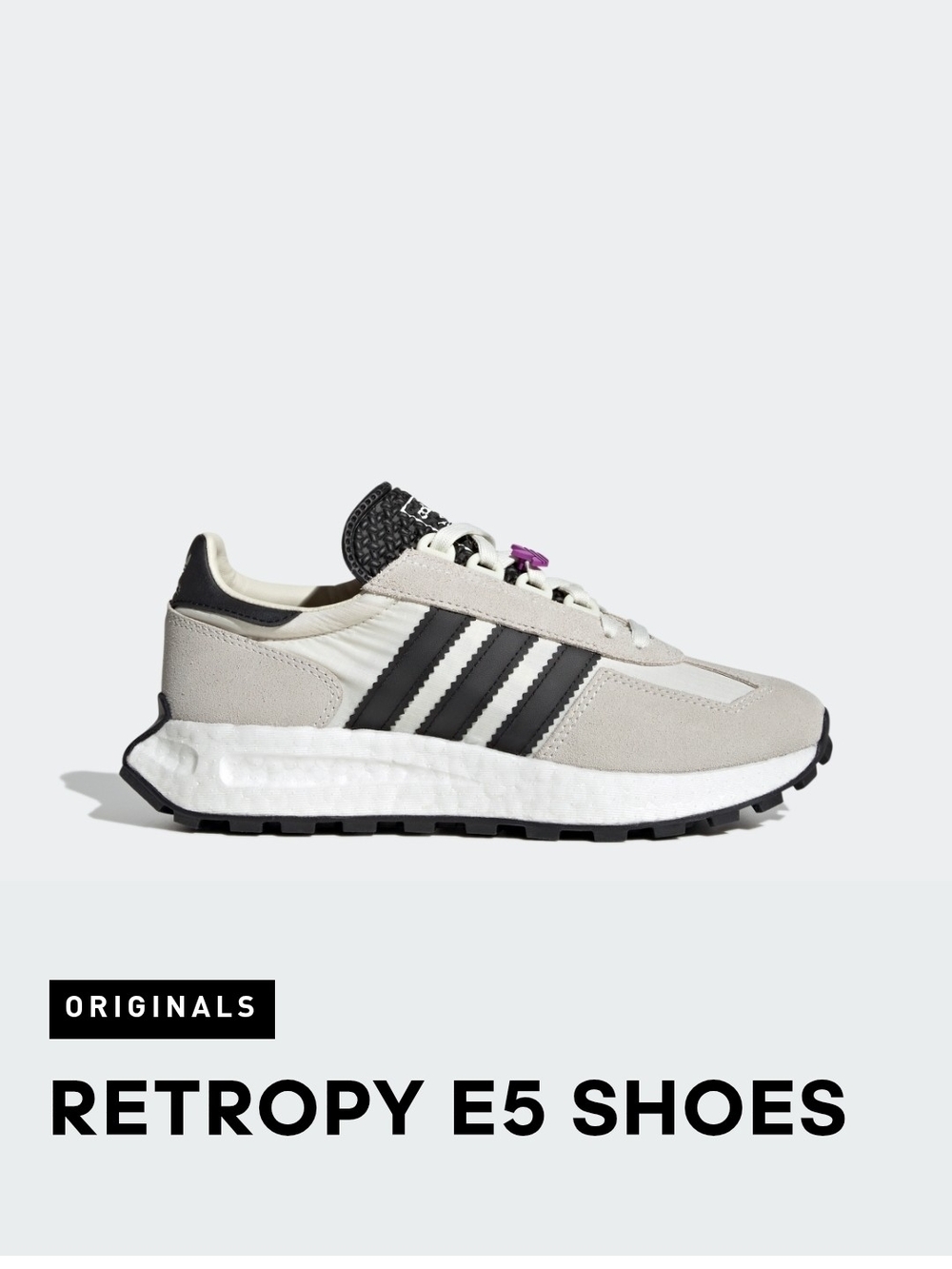 Adidas Retropy E5 Women's Sneakers — Cream/Black